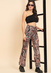 Regular fit lycra blend trousers