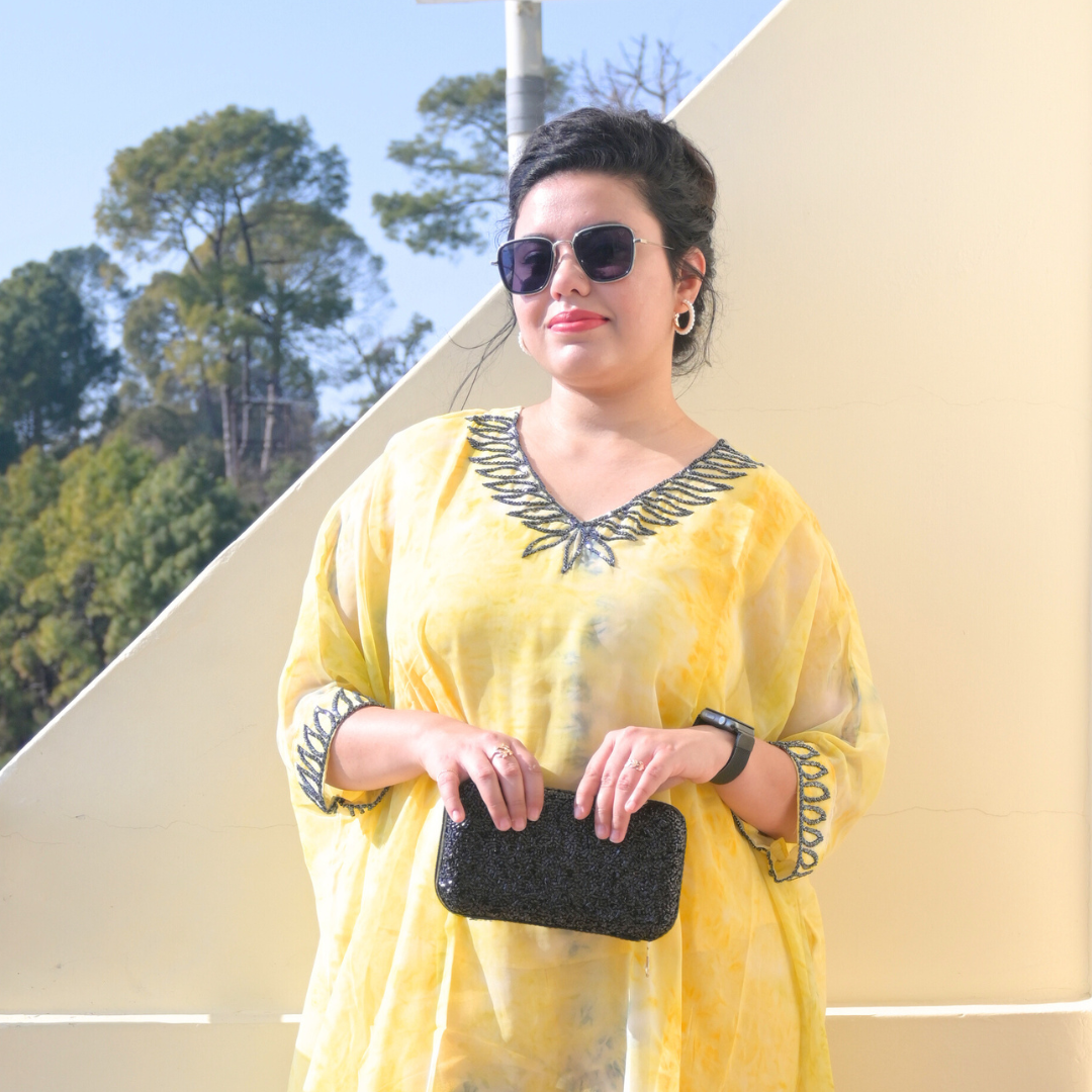 Yellow designer kurta set (Two Piece)