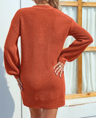 Knit orange cardigan