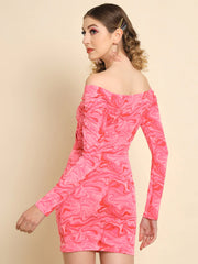 Women Bodycon Pink Dress