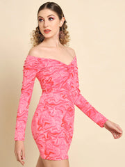 Women Bodycon Pink Dress