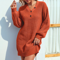 Knit orange cardigan