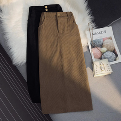 Corduroy belt skirt