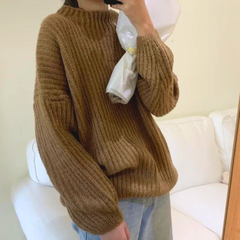 Brown High neck pullover