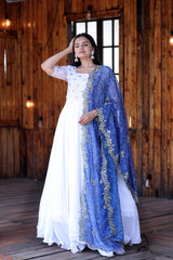 Designer Gown With Dupatta (Two piece)