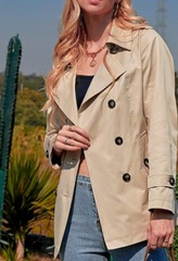 Pocket trench coat