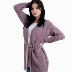 Purple knit cardigan