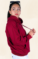 Maroon plain hoodie