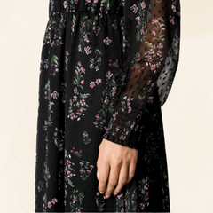 Black printed Maxi dress