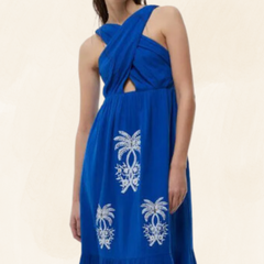 Blue ankle length dress