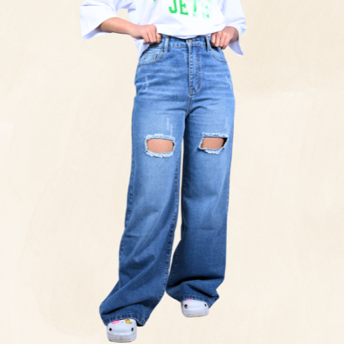 Wide leg jeans