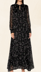 Black printed Maxi dress