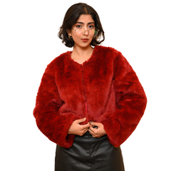 Faux fur coat