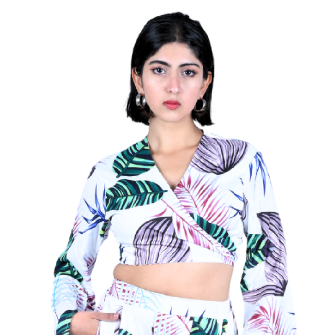 Leaf printed co-ord set