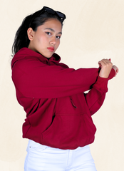 Maroon plain hoodie