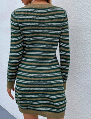 Green knit dress