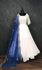 Designer Gown With Dupatta (Two piece)