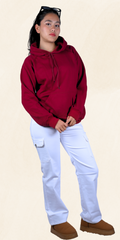 Maroon plain hoodie