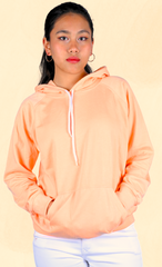 Peach plain hoodie