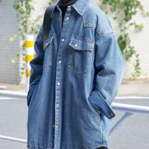 Oversized denim jacket