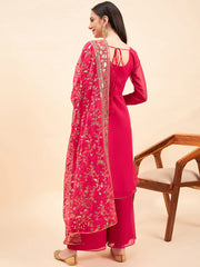 Embroidered Padded Full Sleeves Kurta with Palazzo