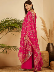 Embroidered Padded Full Sleeves Kurta with Palazzo