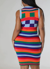 Bodycon multicolour dress