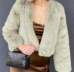 Green Faux Fur coat