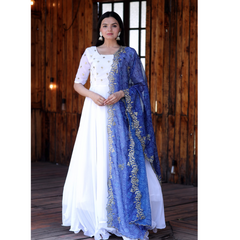 Designer Gown With Dupatta (Two piece)