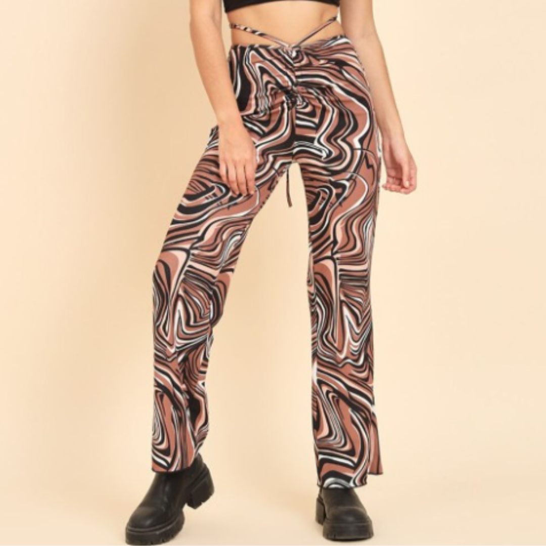 Regular fit lycra blend trousers