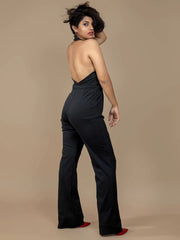 Black Backless Jumpsuit