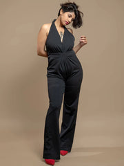 Black Backless Jumpsuit