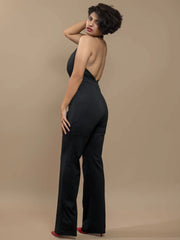 Black Backless Jumpsuit