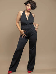 Black Backless Jumpsuit