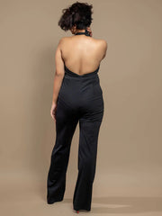 Black Backless Jumpsuit